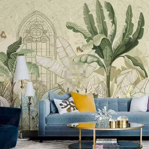 Fondo de Jardín Botánico Tropical del sudeste asiático decoración de papel de pared - Product Image 1