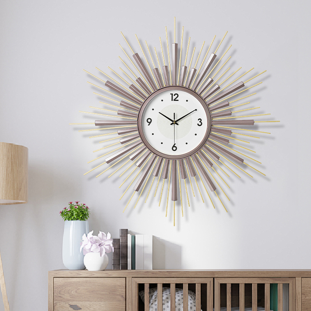 Creative Quartz Wall Clock Modern Design Oversized Silent Sweep Movement Light Luxury Living Room Home Decor