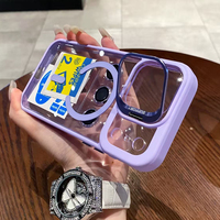 Support de caméra en métal Eagle Lens Protector Magnetic clear Acrylic PC avec Color TPU Cellphone case for iphone 17 Pro Max case