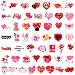 50 Piezas de Pegatinas de PVC Impermeables con Recorte, Diseño Irregular, Estilo Graffiti, con Acabado Brillante, para Decoración del Día de San Valentín, <span class=keywords><strong>Jack</strong></span>&<span class=keywords><strong>Sunny</strong></span> - Product Image 4