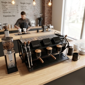 Máquina <span class=keywords><strong>de</strong></span> Café Industrial Retro <span class=keywords><strong>de</strong></span> 5KW, Estilo Punk, <span class=keywords><strong>de</strong></span> Acero Inoxidable, para Cafeterías Comerciales y Hoteles <span class=keywords><strong>de</strong></span> 5 Estrellas, con Tres Cabezales y Calderas <span class=keywords><strong>de</strong></span> 1L*3+12L - Product Image 4