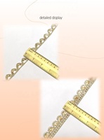 Dentelle brodée soluble dans l'eau de 1,5 à 2,5 cm avec sequins, motif floral, en polyester, pour vêtements, décoration intérieure, accessoires et loisirs créatifs