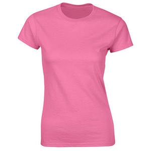OEM Custom Logo Heat-Transfer Printed 100% Cotton 180 Grams Knitted Plain Dyed Solid Short Sleeve Casual Blank T-Shirt for Women - Product Image 3