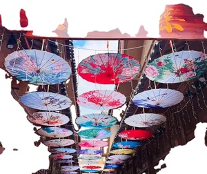 <b>Japanese</b> Chinese Ceiling Umbrella Craft Dance Props <b>Parasols</b> Traditional Handmade Silk Oiled Wedding Decoration Paper Umbrella - Product Image 4