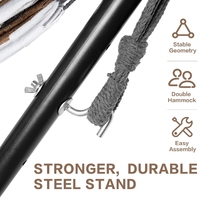 Accessoires de camping portables à service personnalisé balançoire pour chaise d'intérieur hamac avec support en acier pour le camping