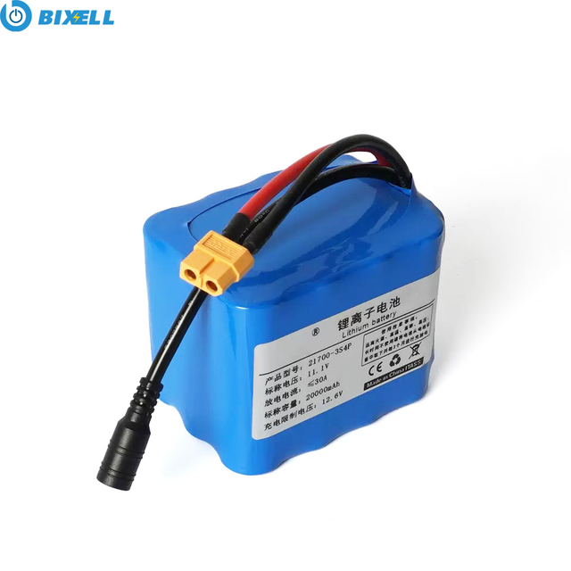 21700 3S4P 11.1V 12V 20AH Lithium Ion Cylindrical Battery Pack With PCM and Balanced Charging