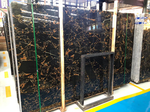 Prix de la dalle de marbre noir avec veinage doré, épaisseur 16 mm 20 mm, vente en gros - Product Image 5