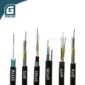 Cable de <span class=keywords><strong>Fibra</strong></span> Óptica para Exteriores Gcabling FTTH <span class=keywords><strong>Adss</strong></span> Blindado de <span class=keywords><strong>24</strong></span> Núcleos 24f G.652 Monomodo, Diámetro de 4 km, Precio para Exteriores - Product Image 1