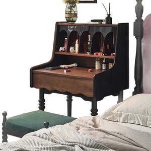 French Style Solid Wood Dressing <b>Table</b> With Storage For Bedroom Makeup <b>Vanity</b> - Product Image 5