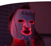 Appareil de beauté pour le soin de la peau, masque facial LED en silicone portable, 7+1 couleurs PDT, luminothérapie rouge, prise US
