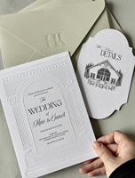 Cartes et enveloppes personnalisées de luxe en gros, estampillées à chaud et gaufrées pour toutes les occasions