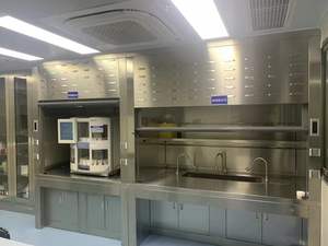 Produsen profesional baja antikarat desain Modern kelas komersial meja kerja Lab tempat pengambilan sampel rancangan medis - Product Image 3