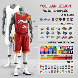 Kaus Tank Top basket musim panas kustom uniseks, Jersey menyerap keringat seragam basket pemuda reversibel modis - Product Image 5