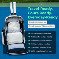 Sac de pickleball pratique et durable avec plusieurs poches de rangement, style décontracté portable, idéal pour les amateurs de pickleball et l'entraînement