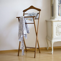 Porte-vêtements pliable en bois massif, support de rangement en bois pour salle de bain, chambre et buanderie, design naturel et écologique