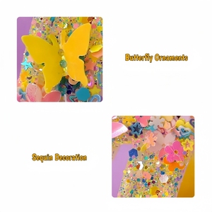 Nouvelles bougies d'anniversaire sans parfum, décoratives, en forme <span class=keywords><strong>de</strong></span> papillon et <span class=keywords><strong>de</strong></span> fleur, avec paillettes, pour <span class=keywords><strong>la</strong></span> décoration <span class=keywords><strong>de</strong></span> gâteaux <span class=keywords><strong>de</strong></span> fête - Product Image 2
