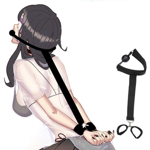 SM geri kelepçe kısıtlama BDSM seks oyuncak seti ağız Slave Slave oyna <span class=keywords><strong>Sextoy</strong></span> yetişkin çift kadın 18 + esaret kiti Set seks ürün dükkanı - Product Image 1