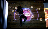 Magic Race Jeu d'escalade intérieur interactif Projection immersive pour enfants Installation de parc d'attractions encourageant le plaisir compétitif