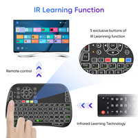 Mini Teclado Inalámbrico M9, Modo Dual BT 2.4G, Retroiluminado, Control Remoto por Voz, Panel Táctil, para Android TV Box, PC