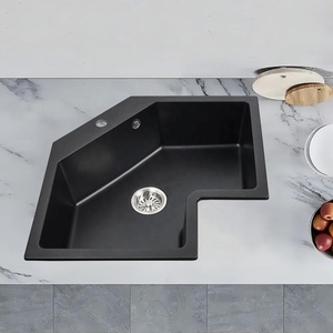 Fregadero <span class=keywords><strong>de</strong></span> <span class=keywords><strong>Cocina</strong></span> Comercial Moderno, Diseño Irregular Especial, Montaje Superior, <span class=keywords><strong>de</strong></span> Cuarzo, Granito o <span class=keywords><strong>Roca</strong></span>, Fregadero <span class=keywords><strong>de</strong></span> <span class=keywords><strong>Cocina</strong></span> <span class=keywords><strong>de</strong></span> Esquina - Product Image 1