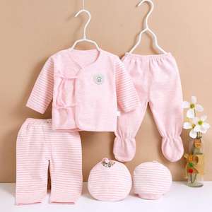 Lot de 5 à 9 pièces de vêtements pour bébés en gros, ensembles de vêtements pour nouveau-nés 100% coton biologique, 0-12 mois, ensembles cadeaux - Product Image 5