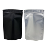 Sacs refermables en Mylar imprimés par gravure Wolfun, personnalisés, noir mat, pour emballage alimentaire et bonbons, 100 microns, face transparente