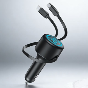 Nouvel Arrivage Chargeur Rapide de Voiture Rétractable 4-en-1 pour Téléphone – Adaptateur d'Alimentation Rapide - Product Image 1