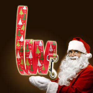 Sabuk Pengaman Kerah Anjing Cetak Natal, Kualitas Tinggi Tali Kekang Hewan Kucing Nilon Kerah Dapat Disesuaikan - Product Image 2