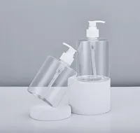 Flacon pompe rechargeable en plastique PET à large ouverture pour savon liquide antibactérien, gel douche, lotion de salle de bain, pour massage
