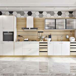 Para OPPEIN Australian Foshan DIY gabinetes de cocina en forma de U Modular Mostrador de desayuno accesorio fregadero grifo bisagra cajón deslizante - Product Image 5