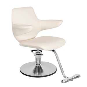 Sillón de Barbería Hidráulico con Reposabrazos Anchos Curvos, Cuero PU, Rotación de 360 Grados, Altura Ajustable, Ecológico para Exteriores - Product Image 6