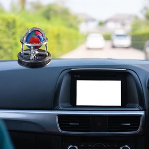 Senbolia Rafraîchisseur d'air pour voiture Globe <span class=keywords><strong>solaire</strong></span> rotatif Accessoires de décoration intérieure de voiture Diffuseur de parfum sCar - Product Image 6