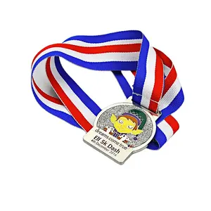 批发廉价工厂设计运动定制奖牌3D锌合金金属搪瓷奖马拉松跑步奖牌