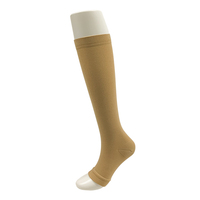 Chaussettes de compression médicale de classe 2 pour femmes, écologiques, antibactériennes, respirantes, avec fermeture éclair, antidérapantes, soutien estival pour les varices