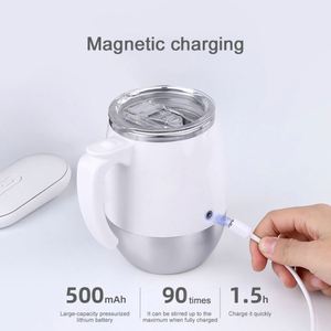 Taza Mezcladora Automática Personalizada, Vaso Portátil de Acero Inoxidable Reutilizable, Taza para Café, Leche y Agua con Tapa y Asa - Product Image 4
