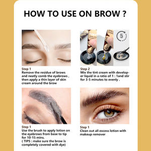 Tinte de Cejas Personalizado con Logotipo, Tinte Negro para Pestañas, Tinte Profesional para Cejas y Pestañas - Product Image 4