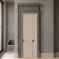 Top marque WPC peau porte étanche bois plastique Composite porte fini intérieur chambre porte pour appartement hôtel Villa