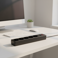 Multiprise de type européen 5 voies 16A avec 2 ports USB pour usage domestique