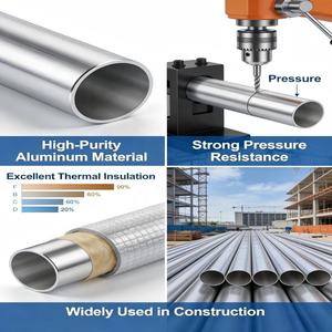 Tubo de Aluminio de 1.5 Pulgadas, Schedule 80, Aleación 6061 T6, Acabado de Fábrica, Tubo Sin Costura para Construcción, Maquinaria Industrial y Exteriores - Product Image 2