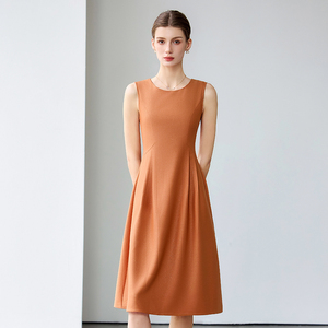 Maxi abito girocollo Casual <span class=keywords><strong>da</strong></span> <span class=keywords><strong>donna</strong></span> tinta unita taglia unica in tessuto naturale traspirante - Product Image 5
