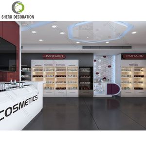 Soporte de exhibición de madera duradero personalizado Vitrina de exhibición de farmacia moderna para bonito Mostrador de tienda médica Diseño de interiores - Product Image 5