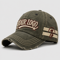 Casquette de baseball camouflage délavée vintage brodée avec boussole de montagne, réglable, unisexe, pour l'extérieur et la randonnée, style trucker