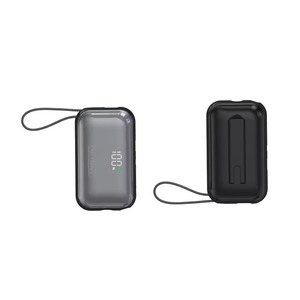 พาวเวอร์<span class=keywords><strong>แบ</strong></span>งค์แคปซูลขนาดเล็กแบบพกพา <span class=keywords><strong>ชาร์จ</strong></span>เร็ว พร้อมที่วางโทรศัพท์ 22.5W 5000mAh สายชาร์จใน<span class=keywords><strong>ต</strong></span>ัว หน้าจอ LED สถานีพลังงานสำหรับเดินทาง - Product Image 1