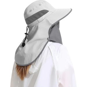Cappello da pesca sportivo all'aperto Premium per uomo e donna collo staccabile con patta UPF 50 + protezione UV visiera cappello da sole - Product Image 1