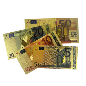 Vente chaude, billets de banque souvenirs de haute qualité, accessoires de fête européens, plaqués or en plastique antique, accessoires de film, argent en euros - Product Image 2