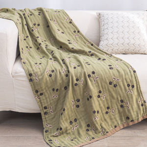 Vente en gros <span class=keywords><strong>de</strong></span> couverture douce en <span class=keywords><strong>gaze</strong></span> <span class=keywords><strong>de</strong></span> <span class=keywords><strong>coton</strong></span> cerise verte <span class=keywords><strong>de</strong></span> luxe serviette <span class=keywords><strong>de</strong></span> bain housse <span class=keywords><strong>de</strong></span> couette pour lit canapé adulte été - Product Image 1