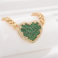 Bijoux fantaisie personnalisables, luxe discret, pendentif cœur plaqué or, zircon et collier d'amour pour femmes