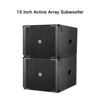 Haut-parleur de caisson de basses actif Audio extérieur 15 pouces 2000W avec système de boîte de son DSP DJ