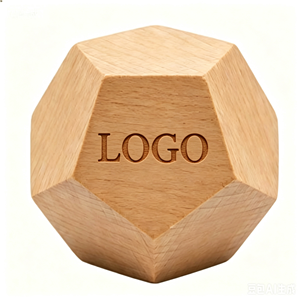 Dés à jouer en bois de hêtre multifacettes personnalisés avec logo B-78, pour jeux de bar et cadeaux promotionnels - Product Image 1