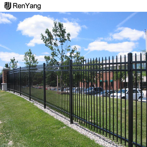 Venta al por mayor 6ftx8ft <span class=keywords><strong>Home</strong></span> Garden Black Metal Fences Anti Rust Paneles de valla de acero galvanizado Precios - Product Image 4